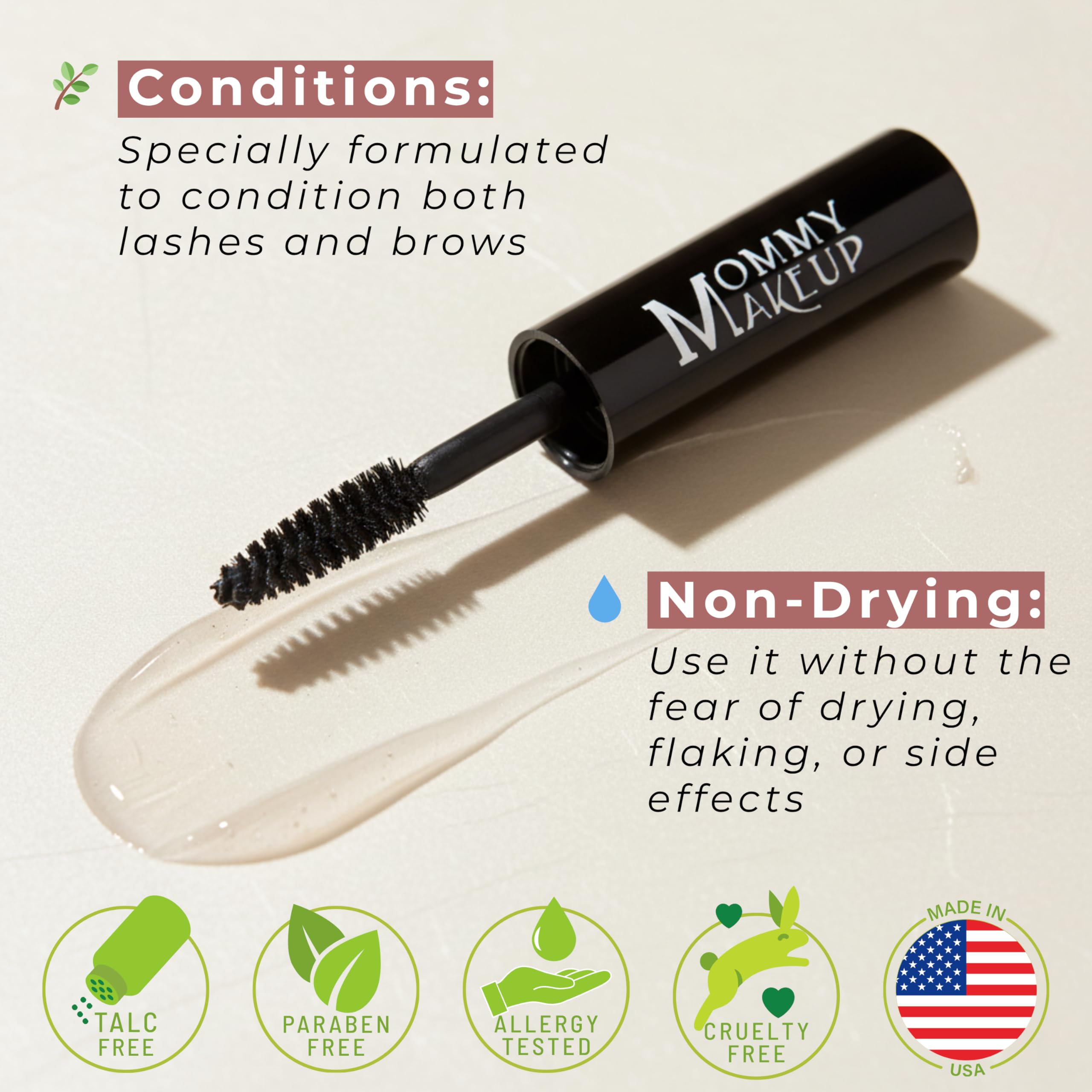 Removable with oil-free cleanser, leaving lashes clean and conditioned