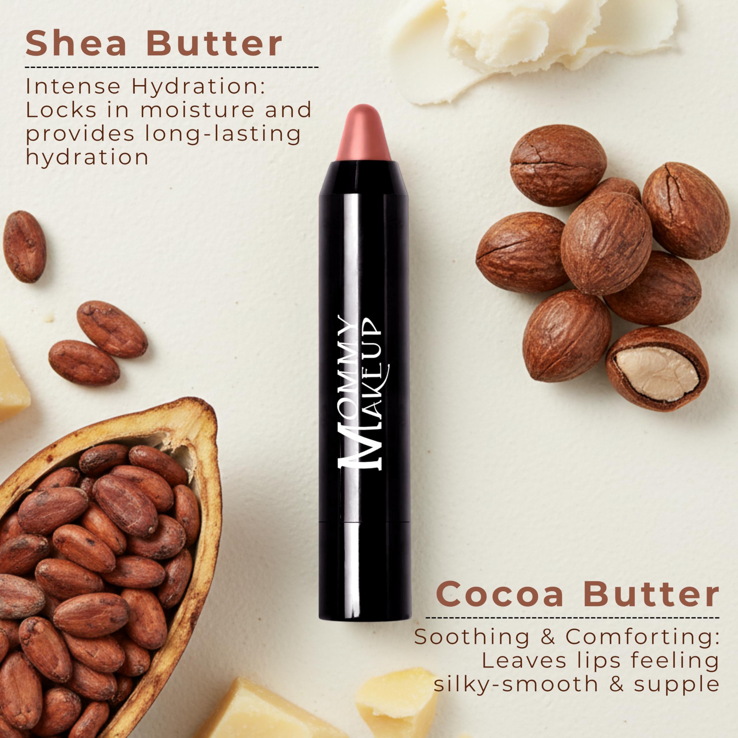 Cream blush blend from Mommy Makeup Triple Sticks for a soft cheek glow.