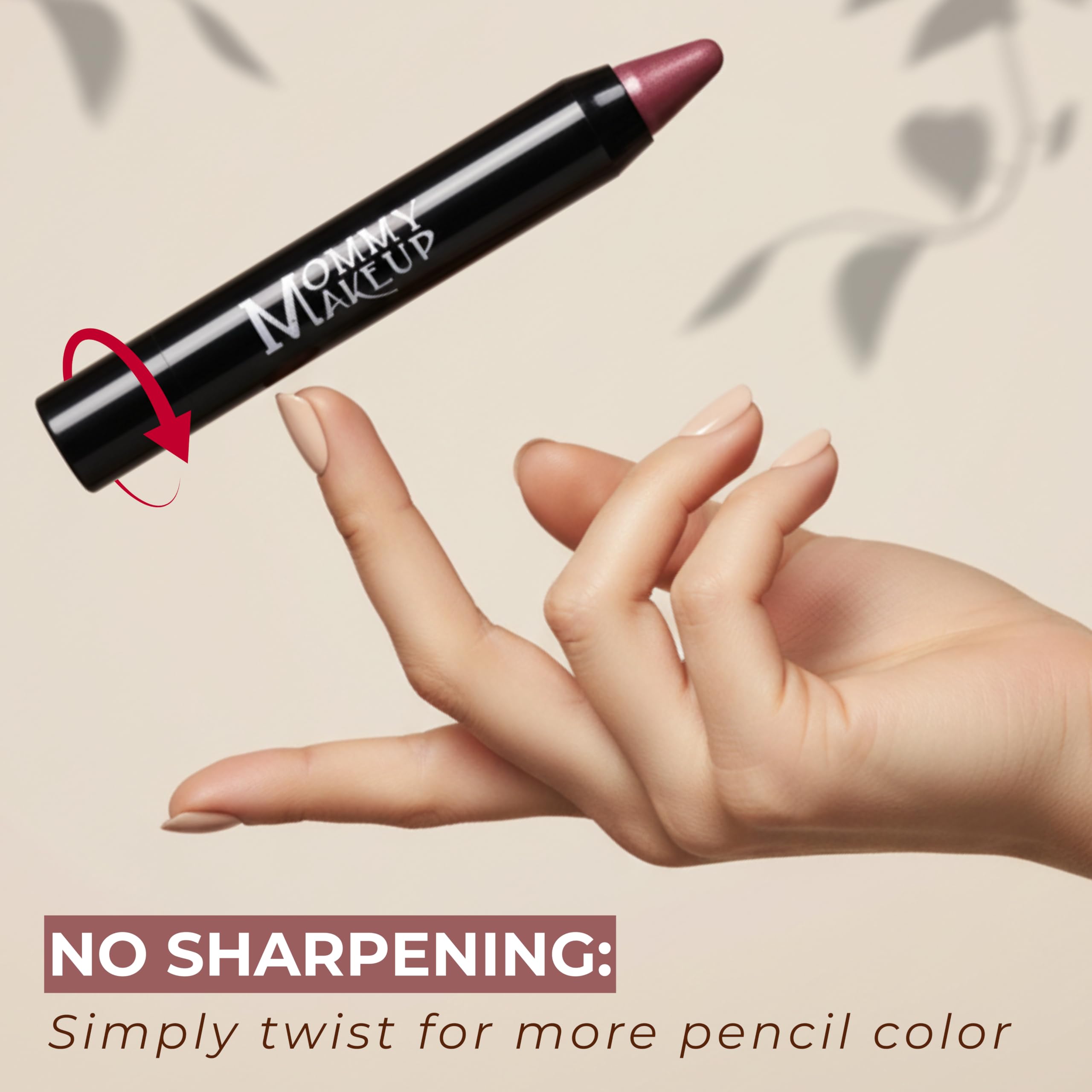 Mommy Makeup Triple Sticks shea cocoa butter hydration for softer lips and cheeks.