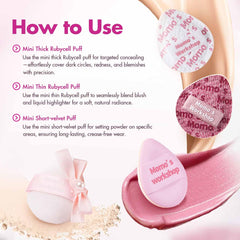 Momo's Workshop denim sponge with pointed tip targets blemishes precisely.
