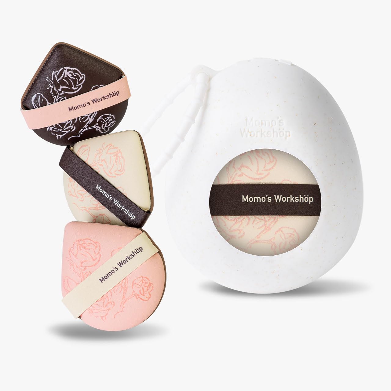 Momo's Workshop Rose Series pink-brown sponge blends seamlessly for natural finishes
