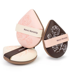 Momo's Workshop Rose Series pink-white sponge for smooth, buildable coverage