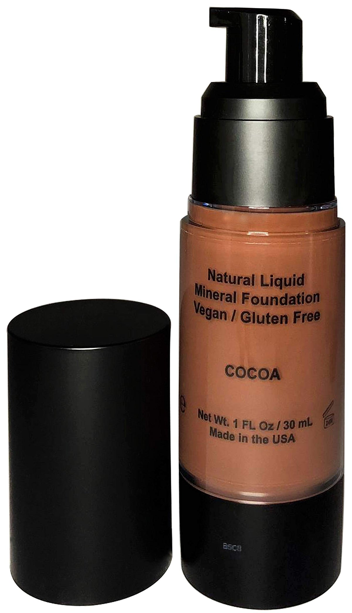 Mom's Secret cocoa foundation bottle shows natural, lightweight coverage for everyday wear