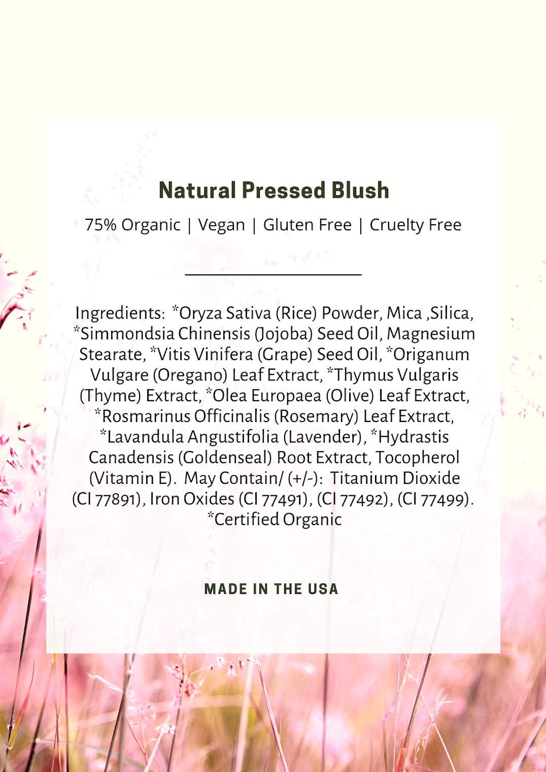 Mom's Secret organic ingredients label — clean, skin-friendly formula visuals.