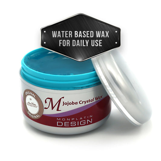 Mon Platin Professional hair wax with jojoba crystal shine in jar for high sheen