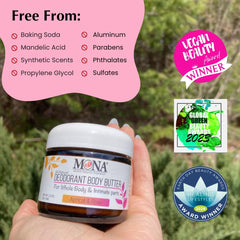 MONA clean label signals a toxin-free, safe-for-skin solution.