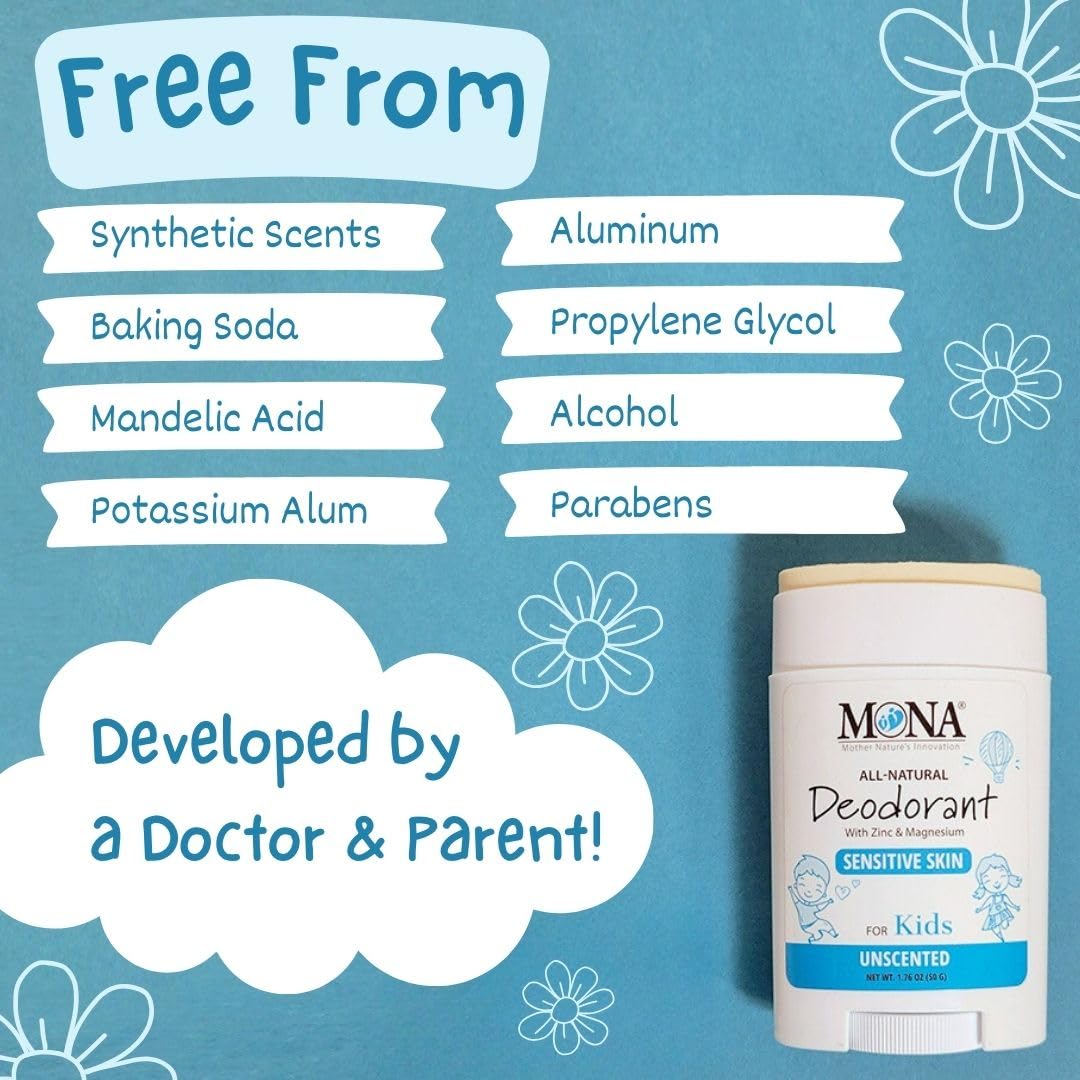 MONA made in USA label on kid-friendly packaging