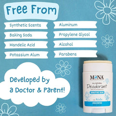 MONA made in USA label on kid-friendly packaging
