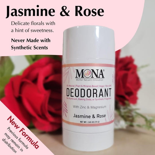 MONA deodorant stick shows smooth glide for daily comfort.