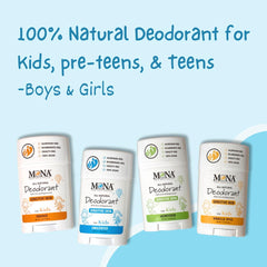 MONA vegan kids deodorant pack suitable for school and sports