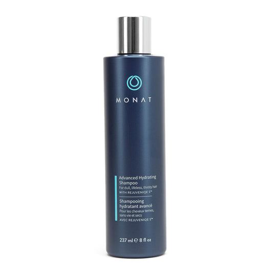 MONAT Advanced Hydrating Shampoo bottle showcasing lightweight hydration for daily use