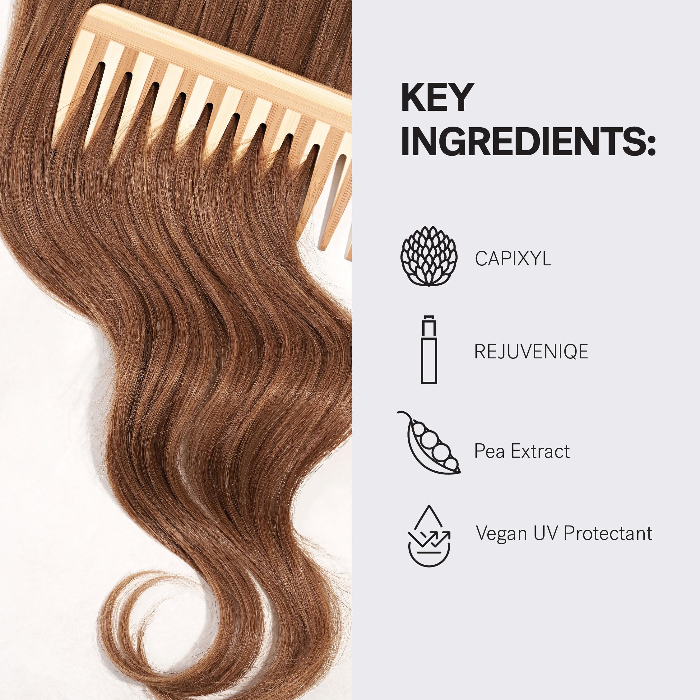 MONAT Balance on bathroom shelf signaling premium, salon-quality haircare.
