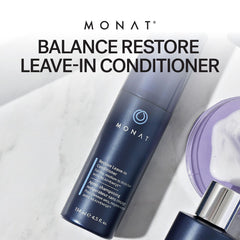 MONAT Balance smooth hair after use with frizz control and shine.