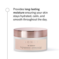 MONAT Be Gentle Nourishing Moisturizer texture being applied for daily moisture
