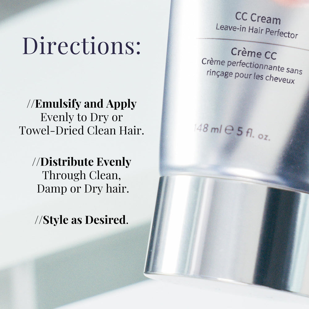 Hair after MONAT CC Cream for Hair showing natural shine and frizz control.