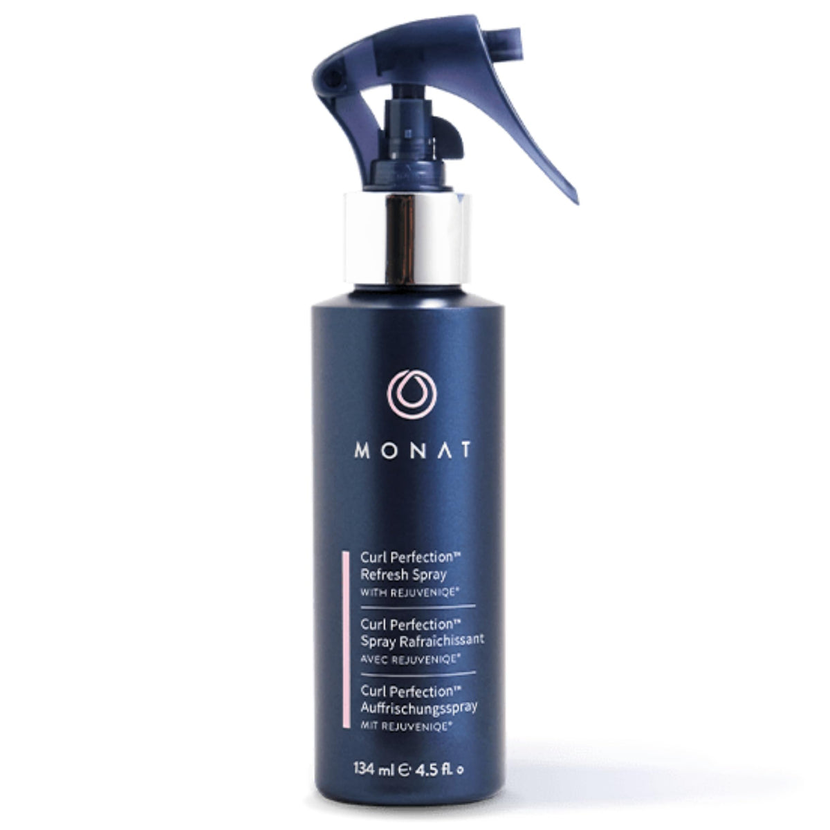 MONAT Curl Perfection Refresh Spray bottle showing the product for quick second-day styling and hydration