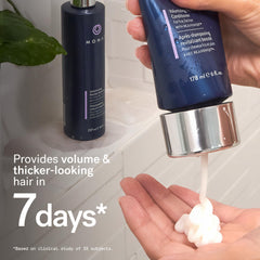 Hair strands after washing appear fuller with MONAT volume boost