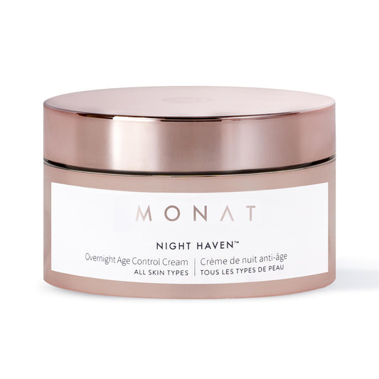 MONAT Night Haven Crème bottle shows luxurious overnight hydration benefits
