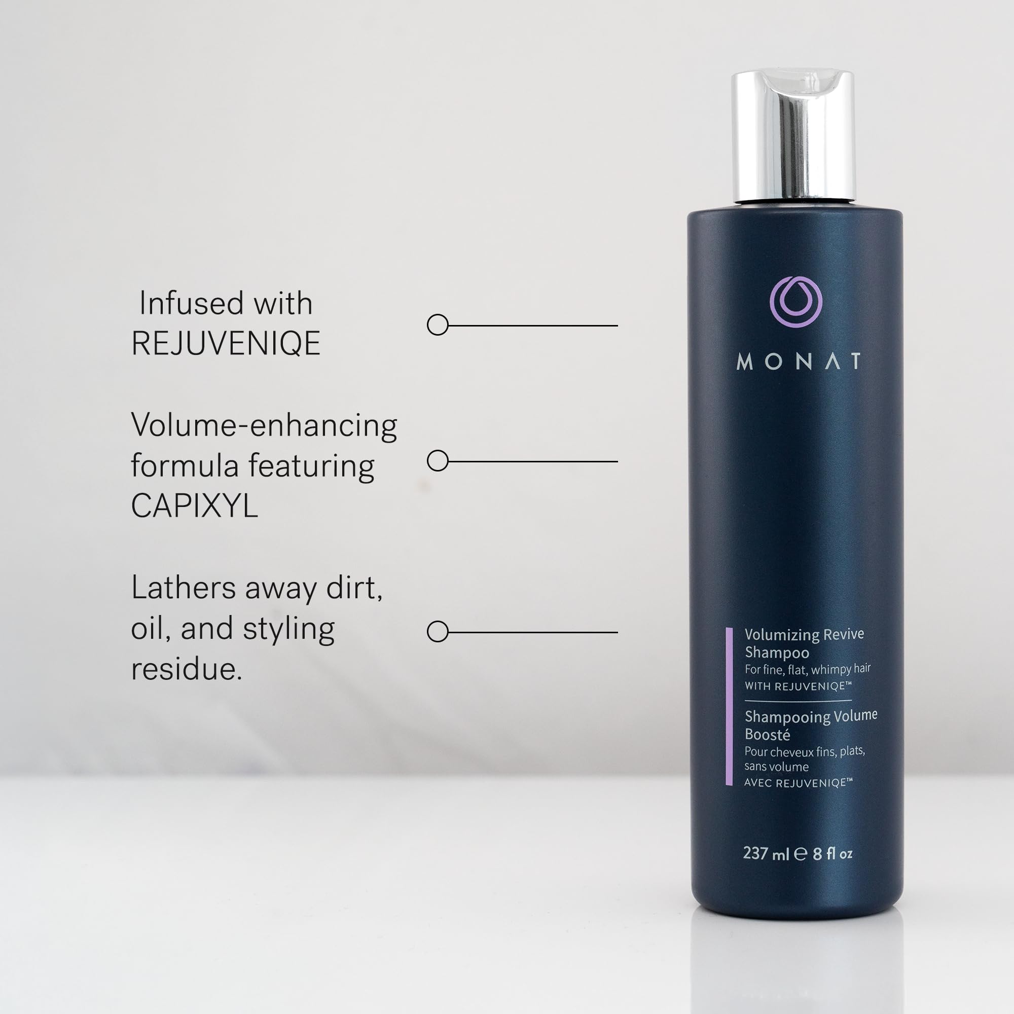 MONAT Shampoo lather close-up reveals rich foam and gentle cleansing