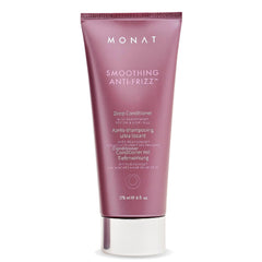 MONAT smoothing deep conditioner bottle promotes frizz control and shine.