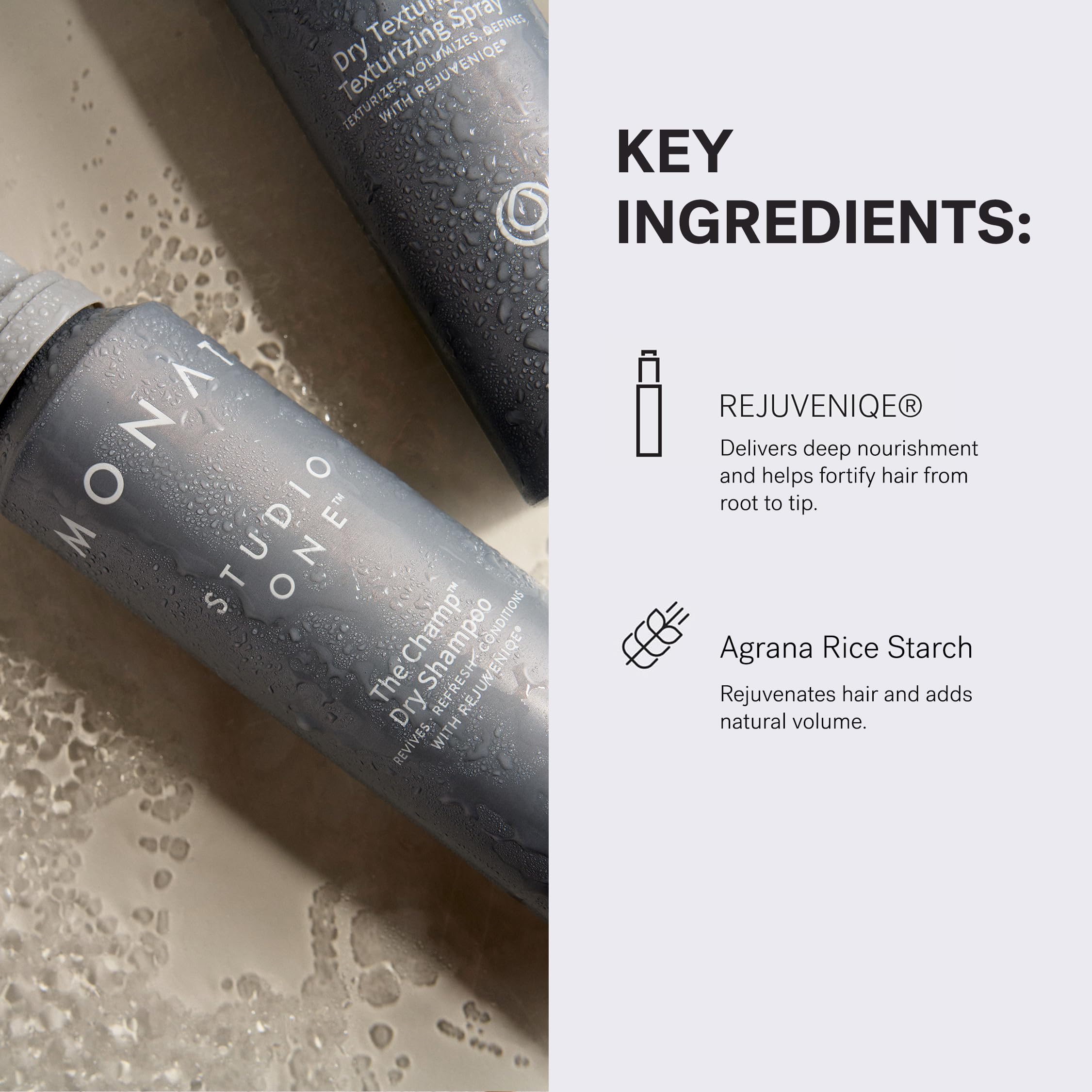 MONAT The Champ boosts volume and texture without water in seconds