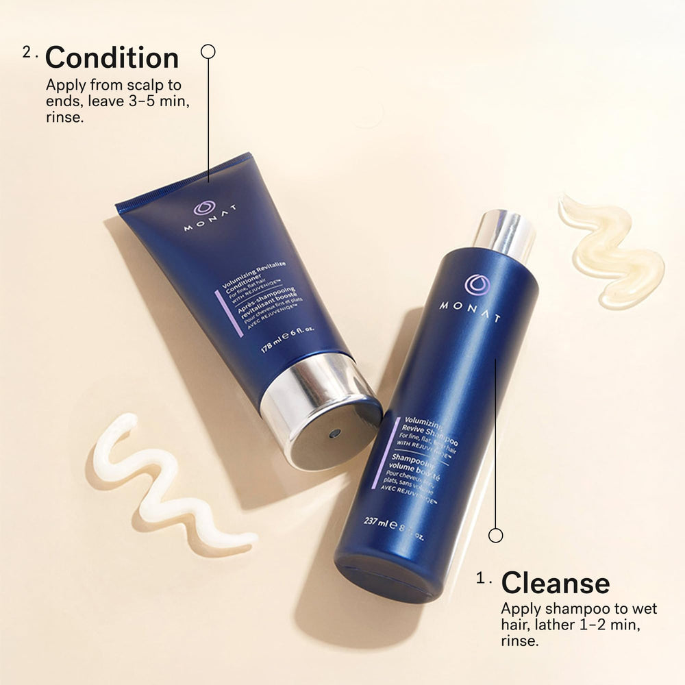 MONAT packaging shows vegan, cruelty-free badge for ethical haircare