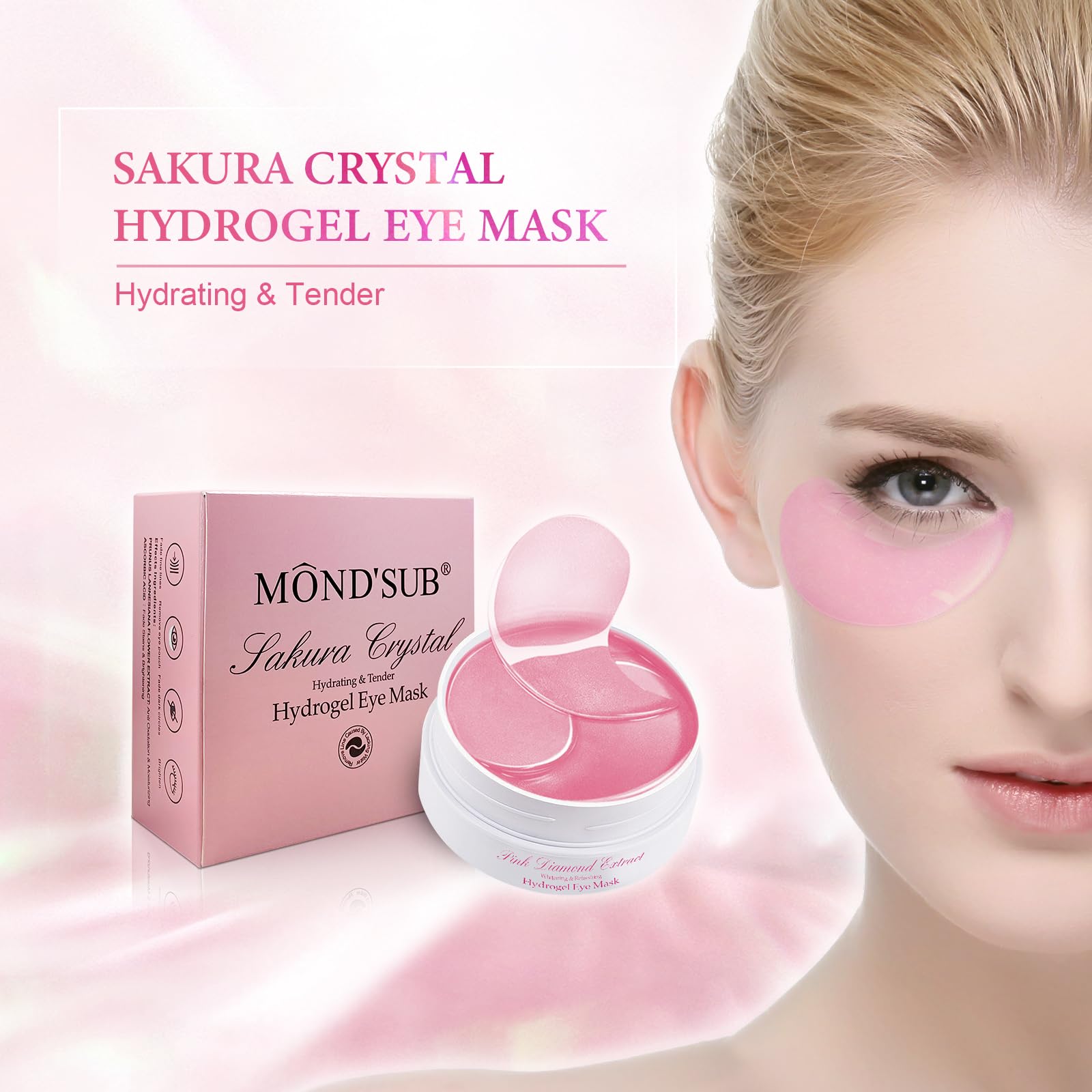 MOND'SUB packaging showing patches ready for an at-home skincare routine.