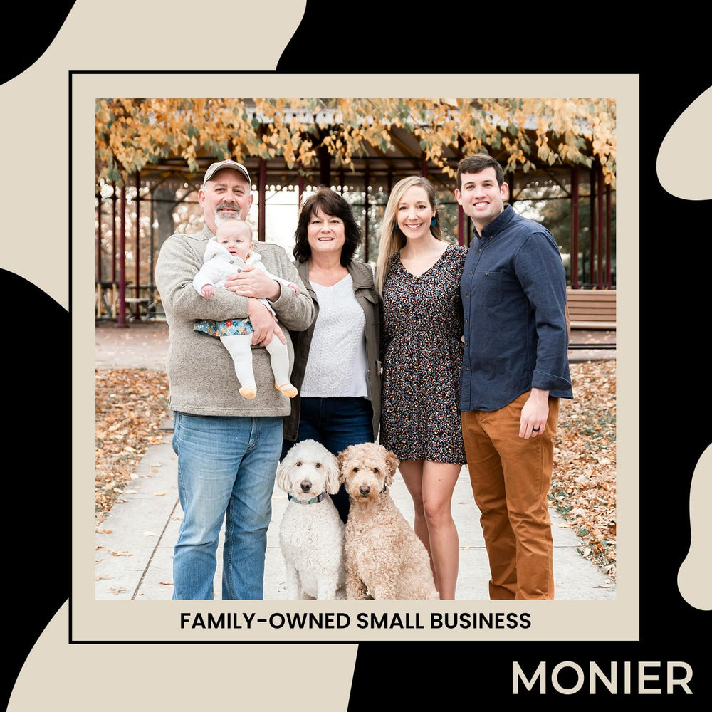 MONIER lavender goat milk soap on natural backdrop suggesting baby-friendly skincare