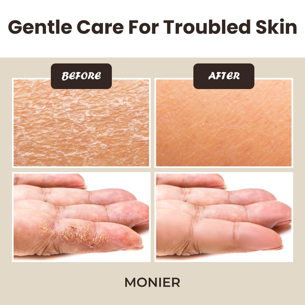 MONIER soap with olive oil and shea butter promoting lasting moisture and gentle cleansing