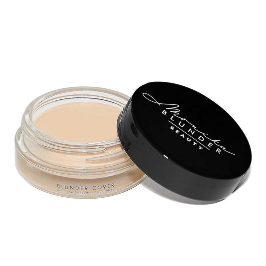 Monika Blunder Beauty Blunder Cover bottle close-up shows clean vegan formula for natural coverage