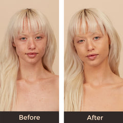 Model wearing Blunder Cover for a natural, long-lasting finish.
