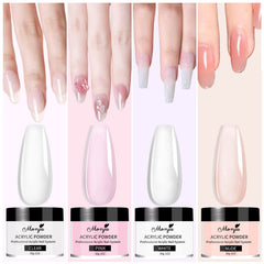 Monja no-lamp curing powder set saves time in salons.