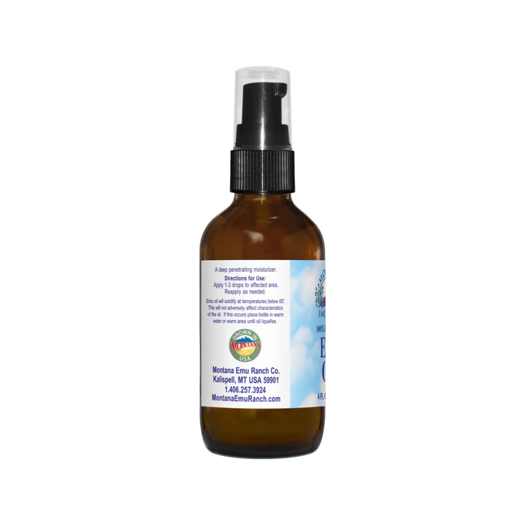 Montana Emu Ranch Emu Oil dropper ready for skin application