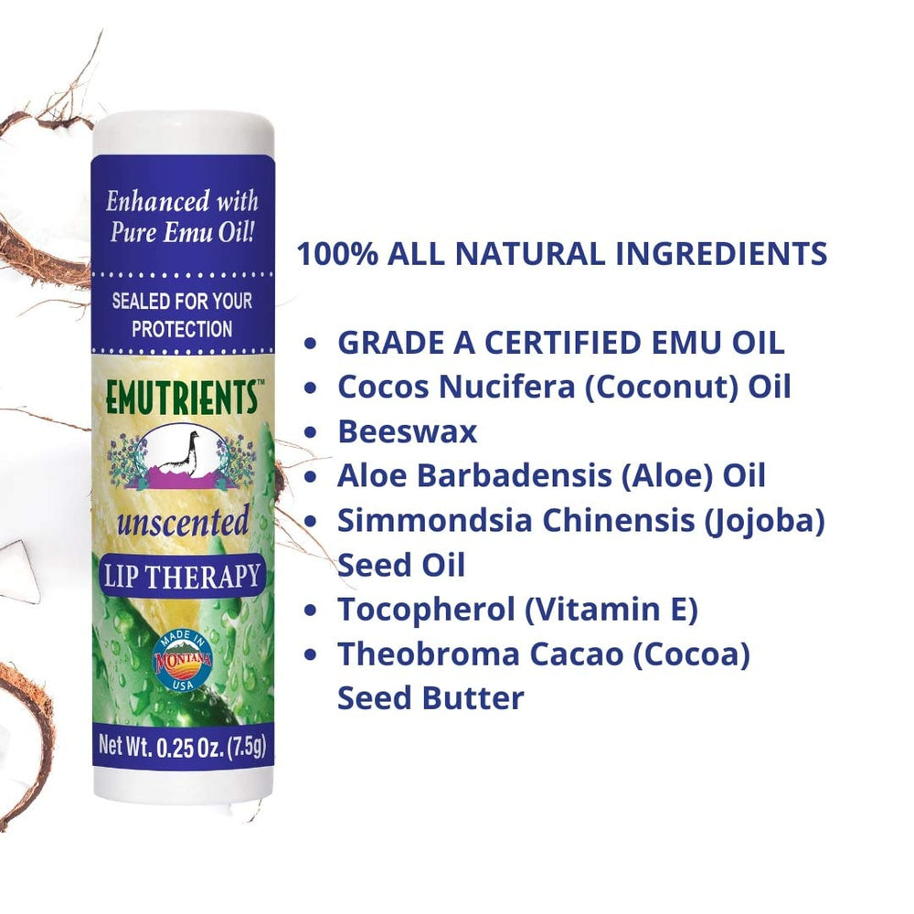 Montana Emu Ranch natural ingredients close-up for pure lip care