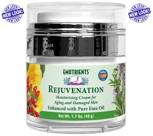 Montana Emu Ranch rejuvenation cream jar closeup showing rich texture