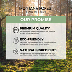 MONTANA FOREST Eco-packaging recyclable materials visible, supporting sustainable beauty choices