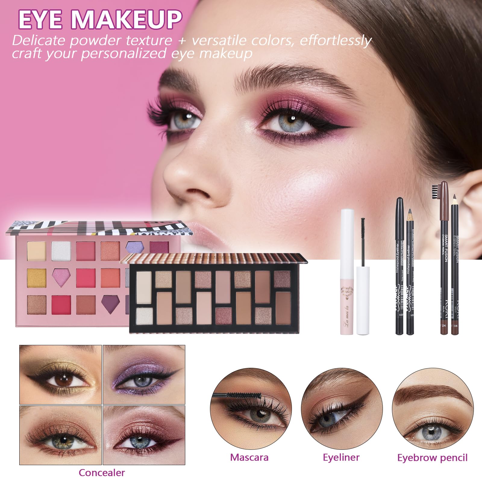 Moobirlet foundation and concealer set provides a seamless base.