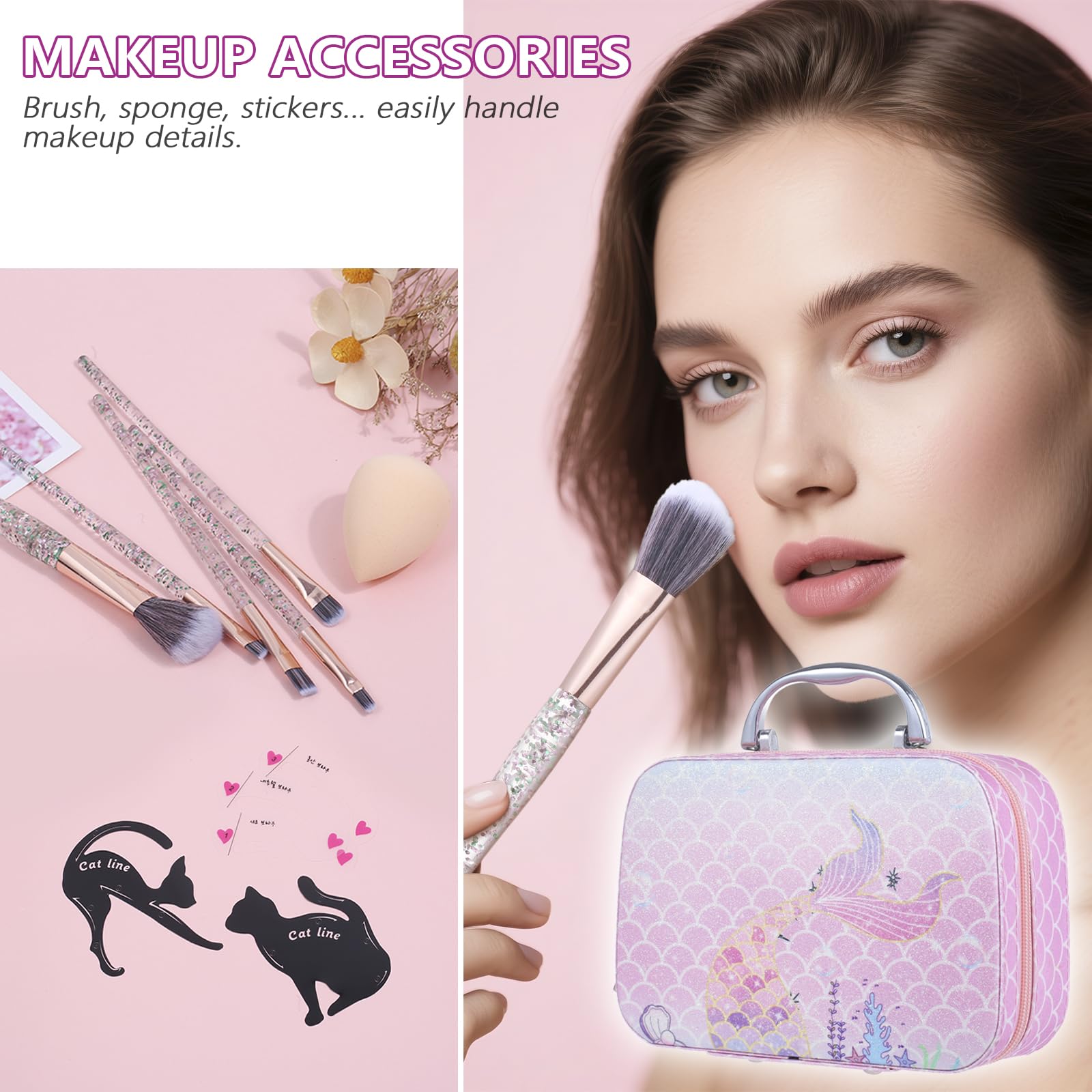 Moobirlet lip products, primer, and mascara for daily looks.