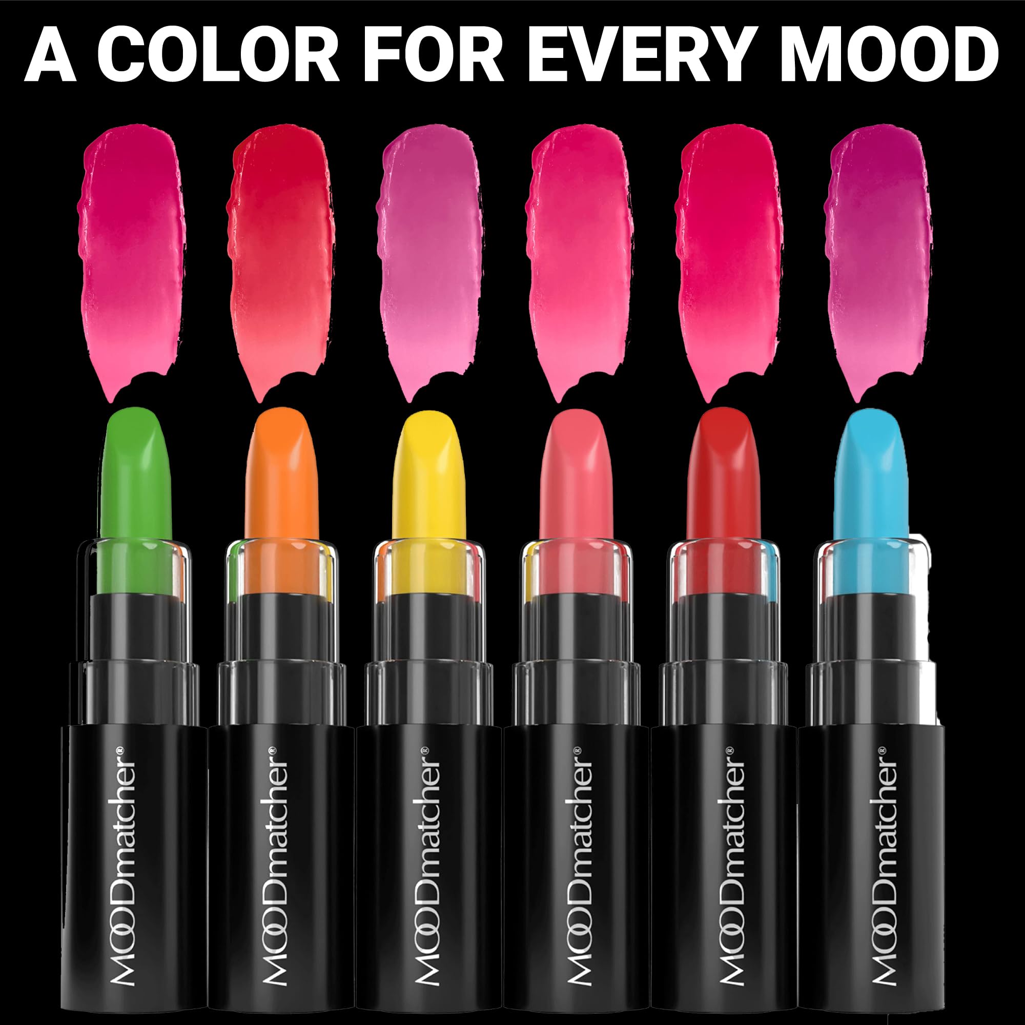 MOODmatcher close-up application shows silky lip texture.