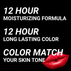 MOODmatcher moisturizing formula with aloe and vitamin E for smooth lips.