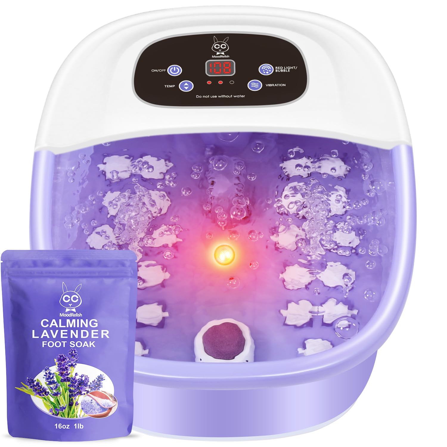MoodRelish foot spa massager purple for at-home relaxation and spa-like care