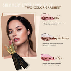 MooGlamor Eye Shadow Stick delivers smooth glitter pigment quickly.