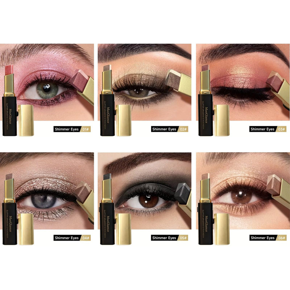MooGlamor Six-shades collection covers neutral to bold shimmer looks.
