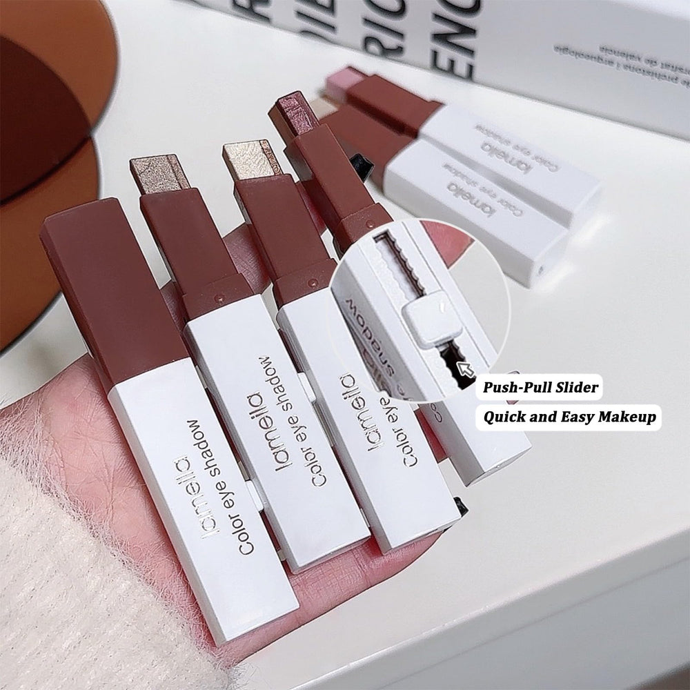 MooGlamor glittery eyeshadow stick delivers a smooth glide for easy blending.