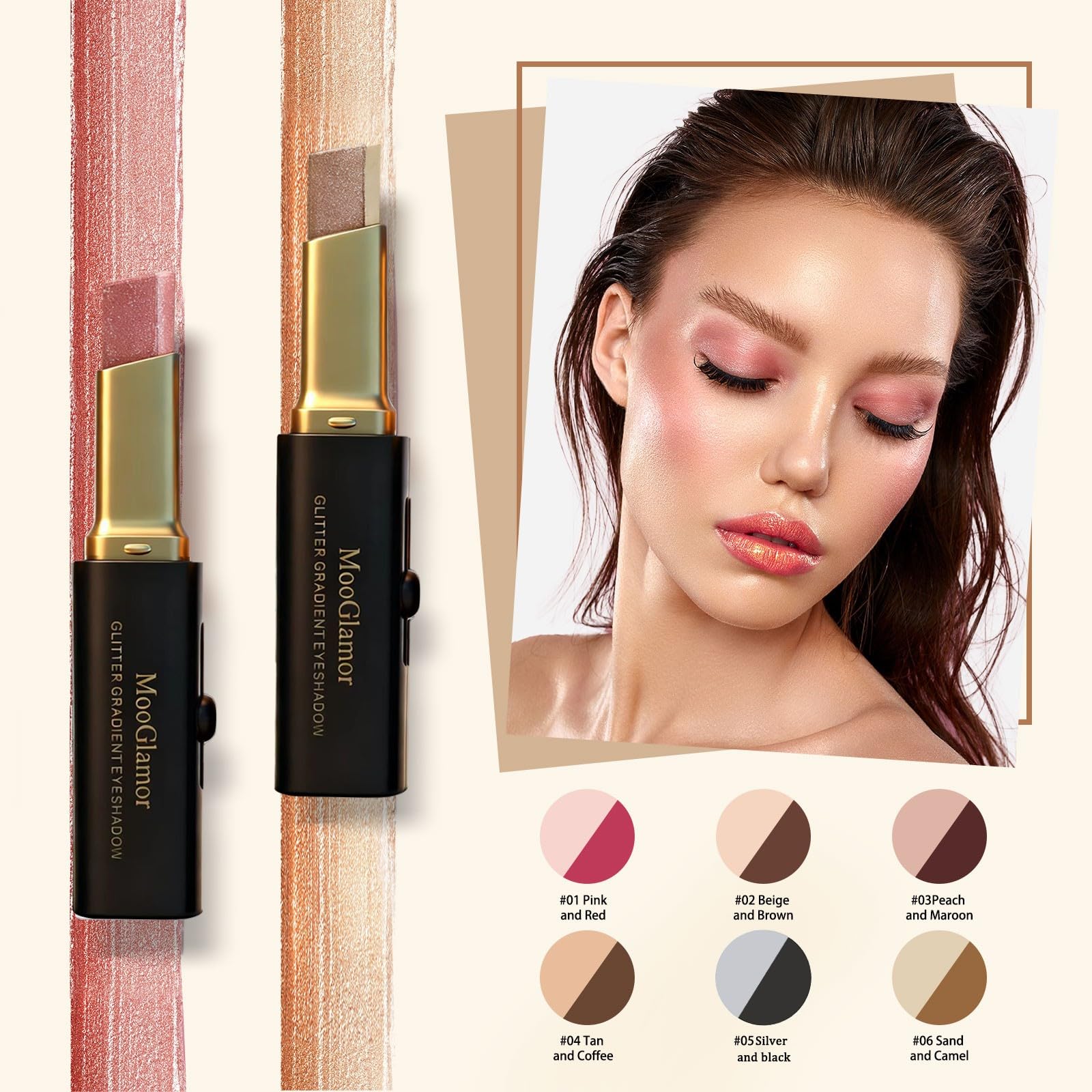 MooGlamor Glitter formula is waterproof and sweatproof for all-day wear.