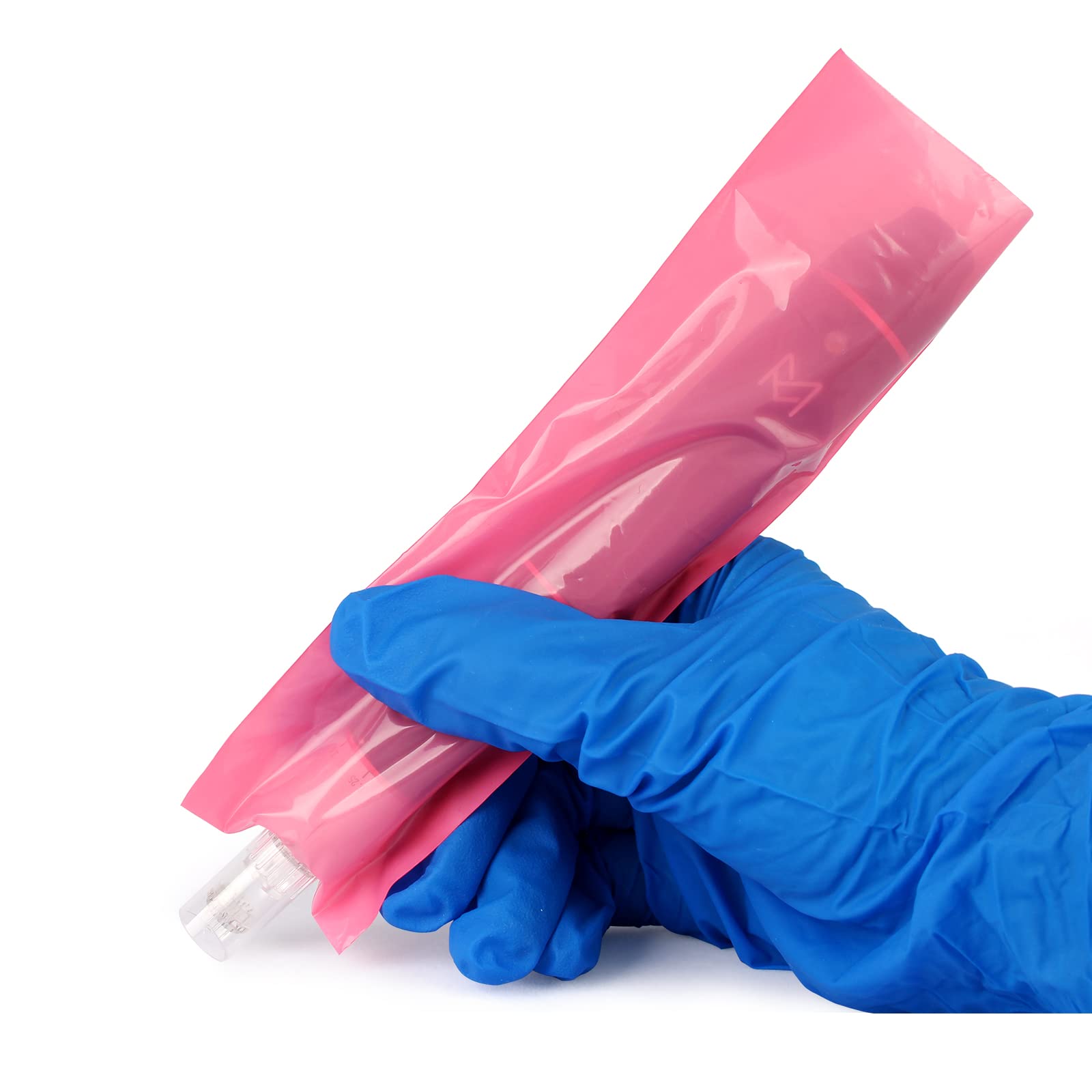 Dispenser box for Derma Care Pen Covers keeps sleeves accessible and clean.