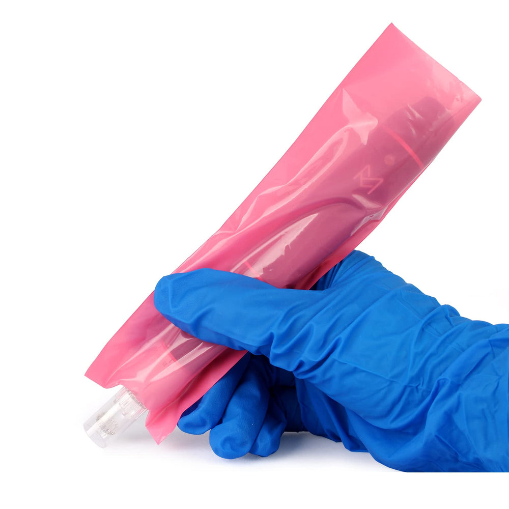Dispenser box for Derma Care Pen Covers keeps sleeves accessible and clean.