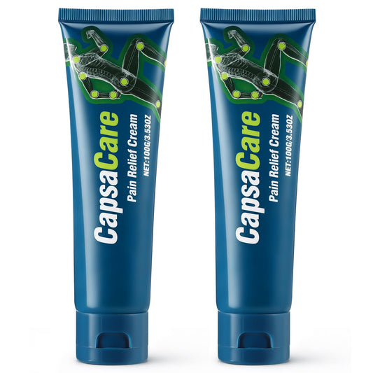 MOOMARTO CapsaCare nerve relief cream tube front for cooling, soothing skin discomfort.