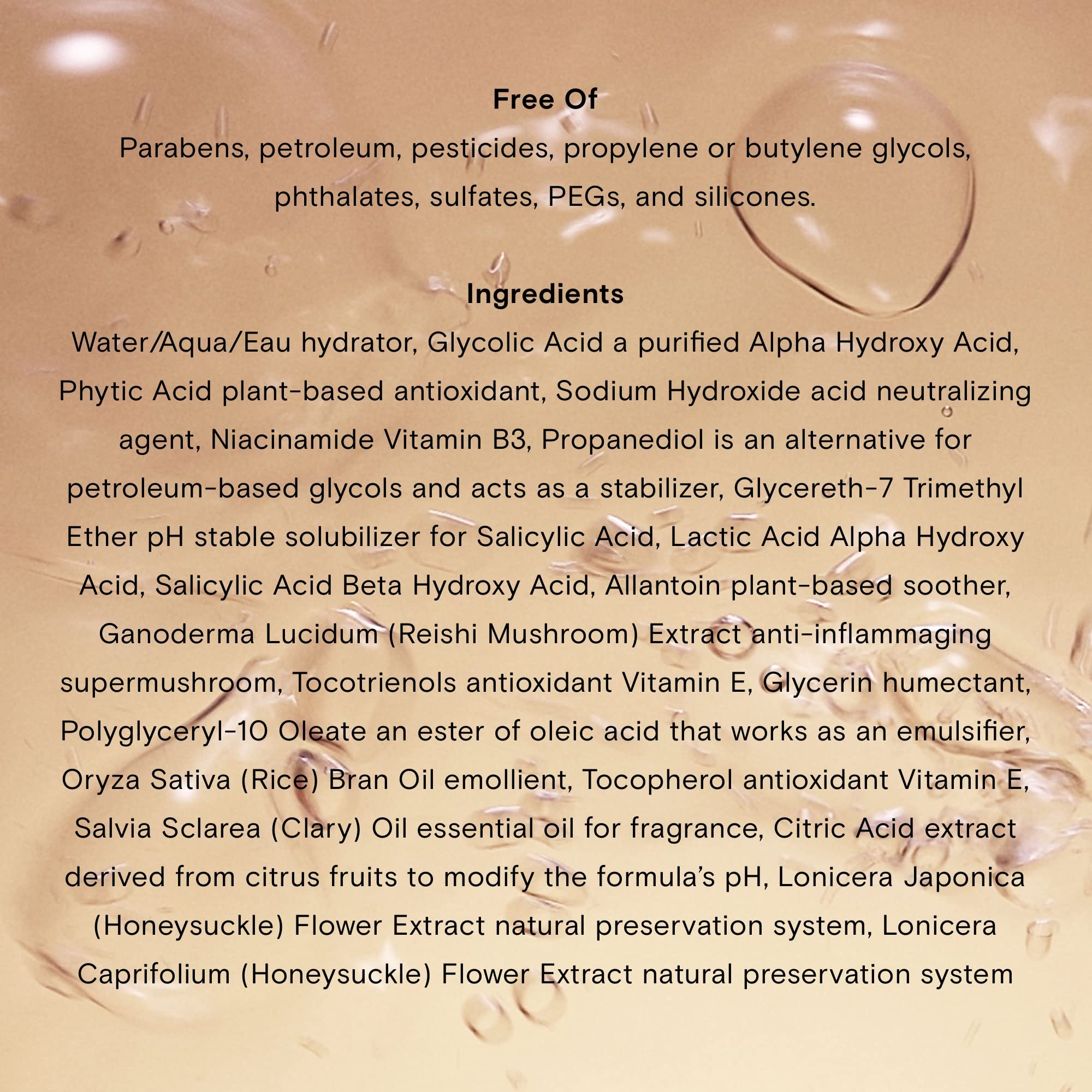 Moon Juice Acid Potion applying on skin scene suggesting pore cleansing and glow