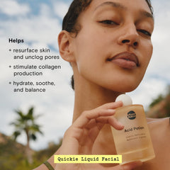 Moon Juice Acid Potion liquid texture demonstrating translucence for gentle daily exfoliation